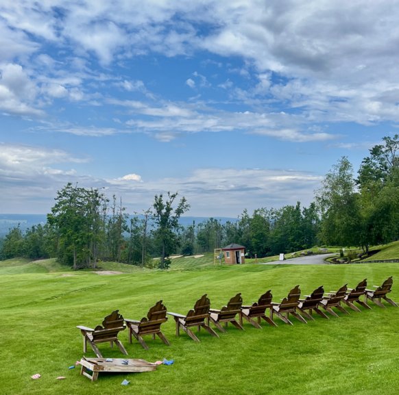 Treetops Resort, view from the north Pro Shop