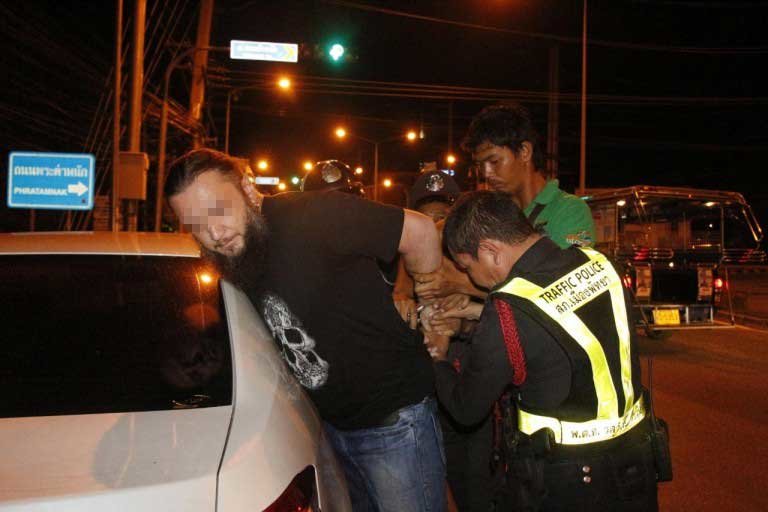 Arrested by traffic police officer