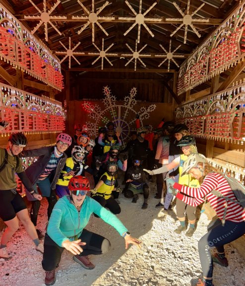 Women of OZ group trail rides and fun art installations