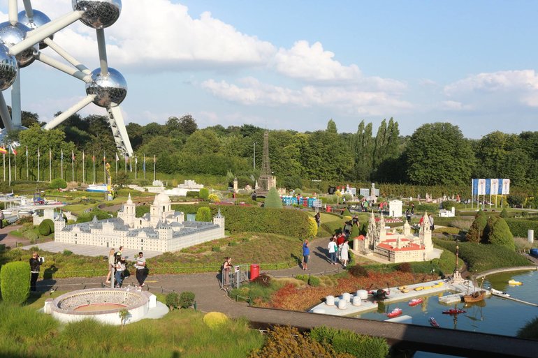 Mini-Europe Park with Brussel's Atomium in the background