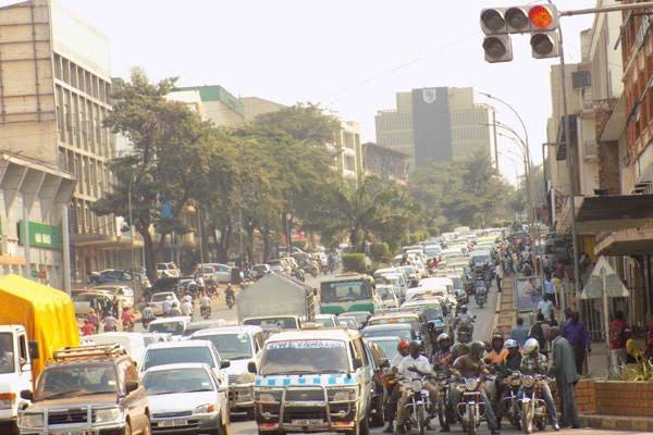 Vehicles at the traffic lights