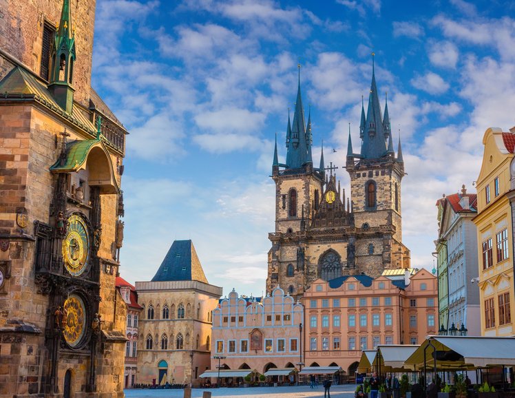 UNESCO Prague Astronomical clock on the Old Town Square