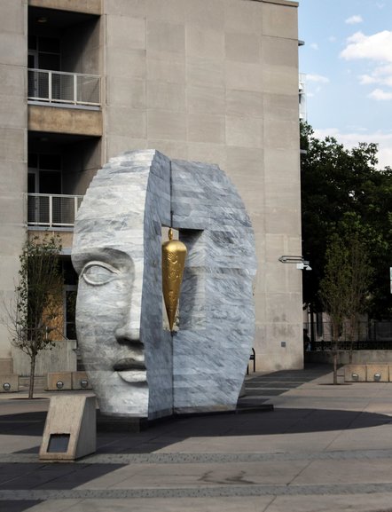 Plumb Bob Brain and Two-Sided Face in Denver, Colorado. 