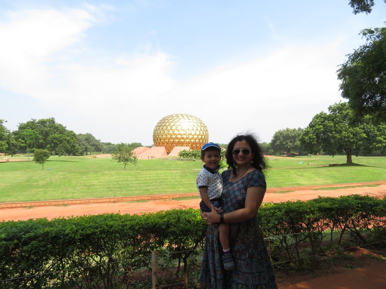 At Matrimandir- Puducherry