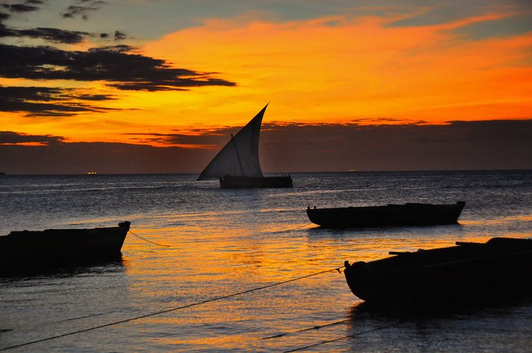 Zanzibar Island sunset