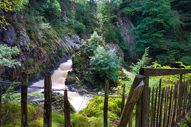 Conwy Falls is hard to photograph from the viewpoint