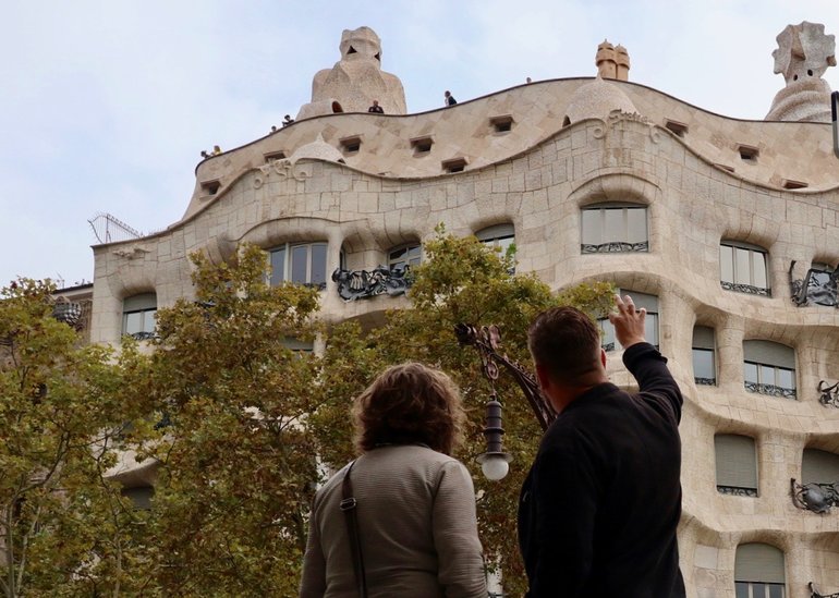 The objects on the top of Casa Mila have been made out of massive Trencadís mosaics.