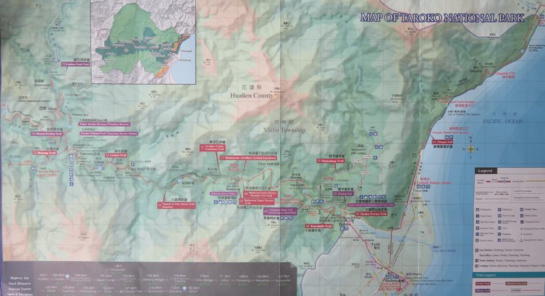 Map of Taroko National Park