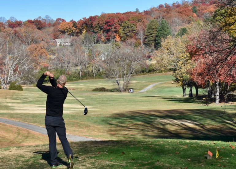 Tee shot, north course Etowah Valley Golf Resort