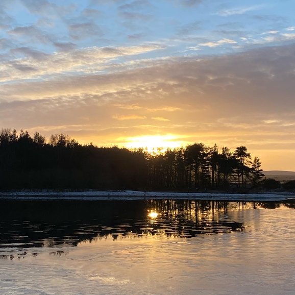 Sunset over the reservoir