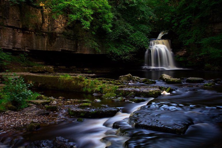 Cauldron Falls in the late afternoon. You wouldn't think the village is metres away