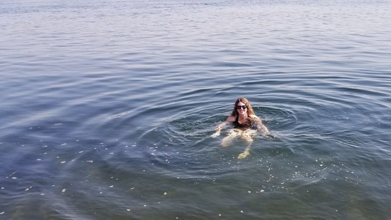 Swimming in the Nile!  