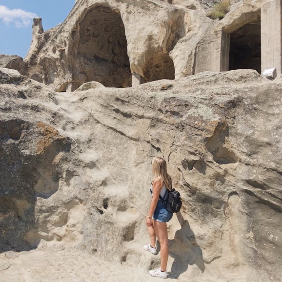 Facilitate Luxury co-founder Reagan exploring Uplistsikhe Cave Town