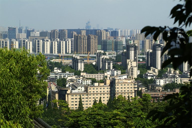 Southerly view to the 'unseen' River Qiantang
