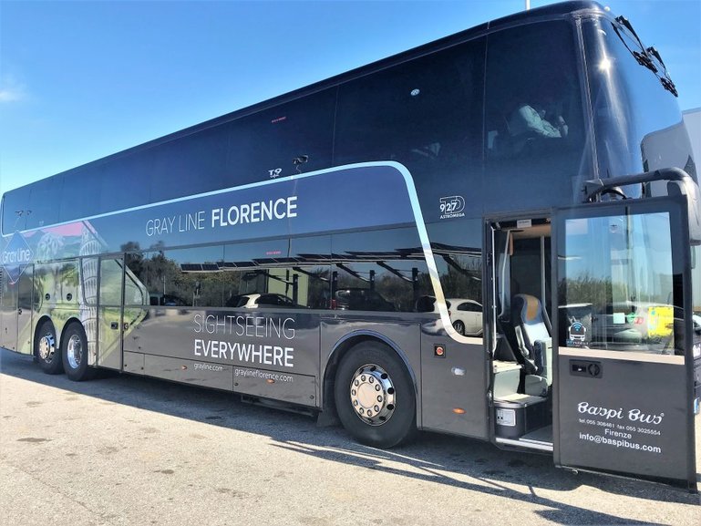 Bus that took me from Florence to Pisa..