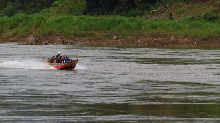 Speedboat on the Mekong, near Huay Xai