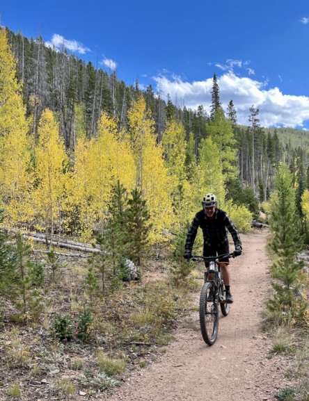 Fall biking with the Aspens turning gold