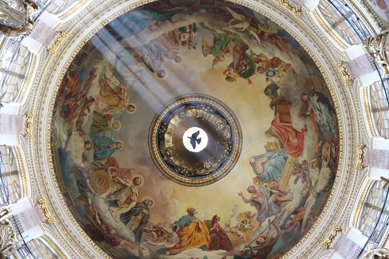 Church Ceiling at Saint Isaac Cathedral 