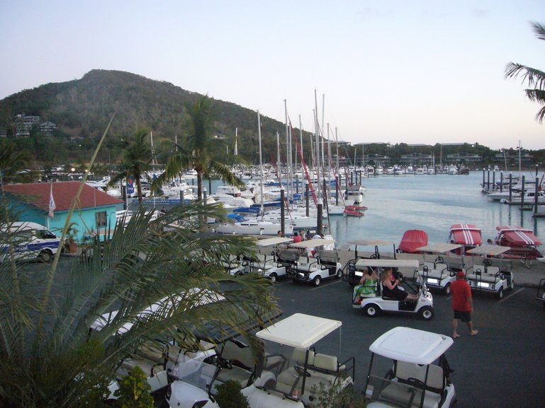 Hamilton Island marina view from the restaurant