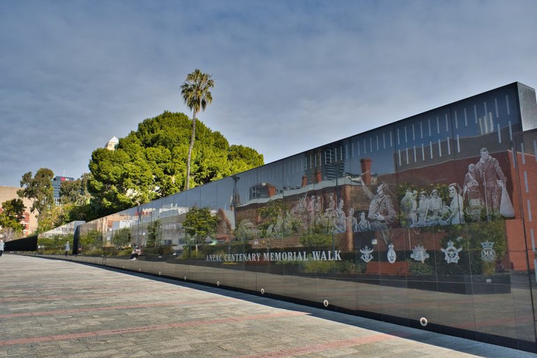 The wall can be seen well during the day but comes to life at night