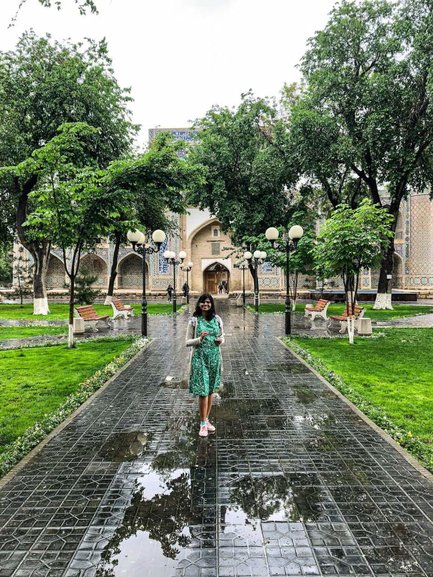 Ambling around the tranquil environs of Lyab-i-Hauz in Bukhara.