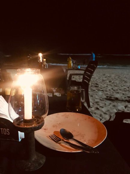 Candle lit Dinner just next to the beach..