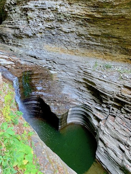 Heart-shaped pool in Watkins Glen Gorge