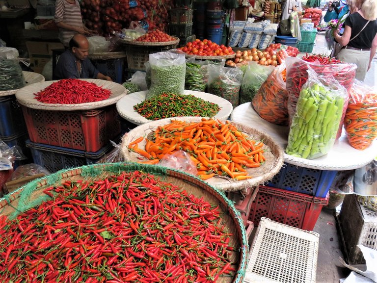 Thai chili in a Bangkok street market