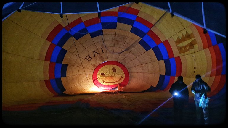 Inside the balloon