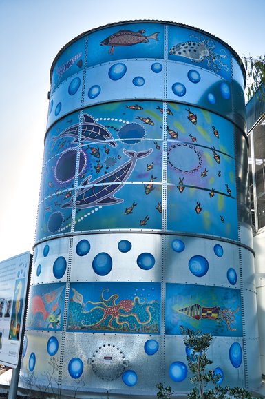 The two water tanks on Brooks Garden Blvd.