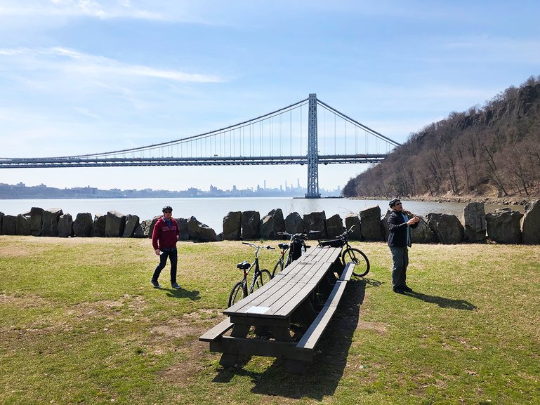 Our guest taking in the views on the Bridge and River tour