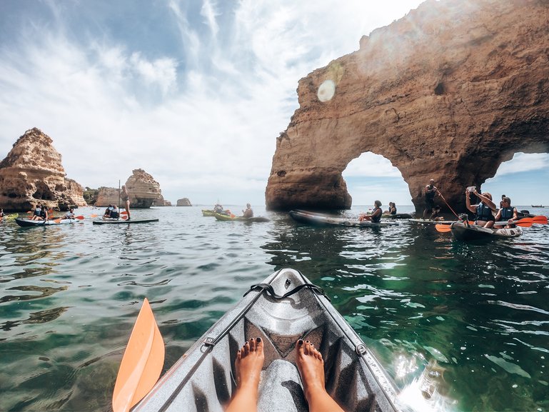 Kayaking in Benagil