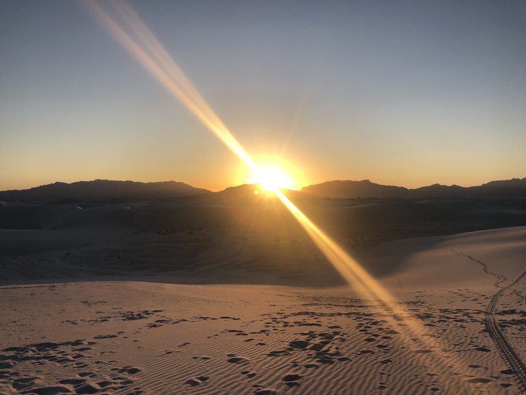 Sunset at White Sands National Park