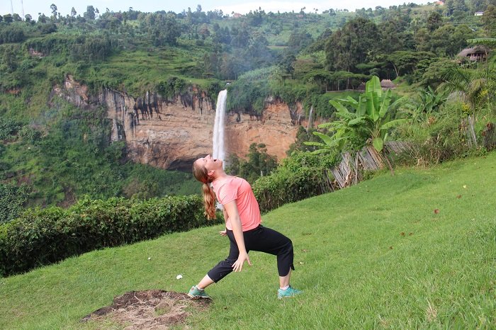 'Drinking' from Sipi Falls