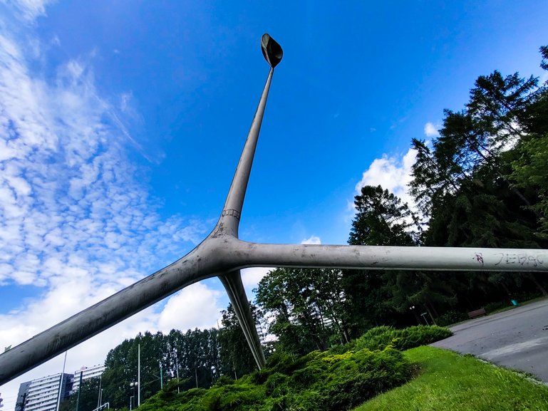 3-legged giraffe. Symbol of Silesian Park