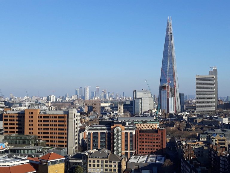 The Shard in the London skyline