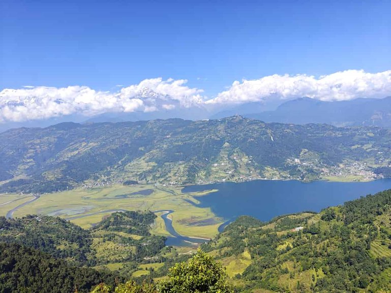 Phewa lake from Pumdikote Shiva Statue