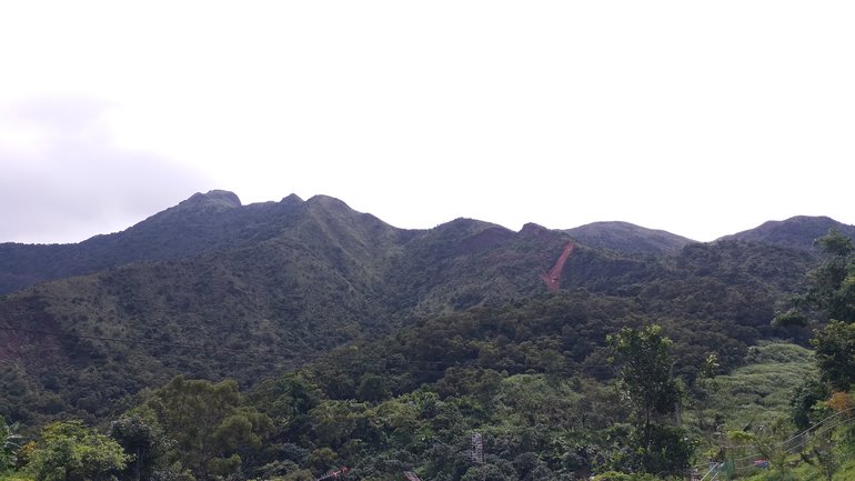 Lookout at Mining Heritage Centre viewing (Ma Tau Fung), (Ma On) and (Au Ark Shan) 