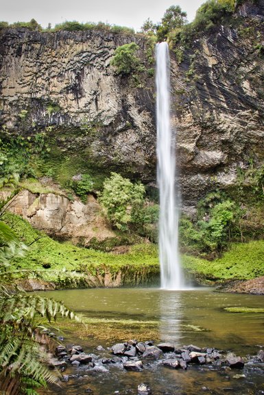 The first lookout at the top of the falls and your view from below