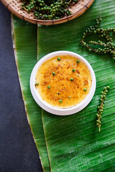 Kampot Pepper Brulee at Malis