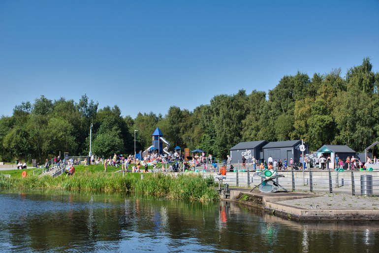 The play area at the Falkirk Wheel