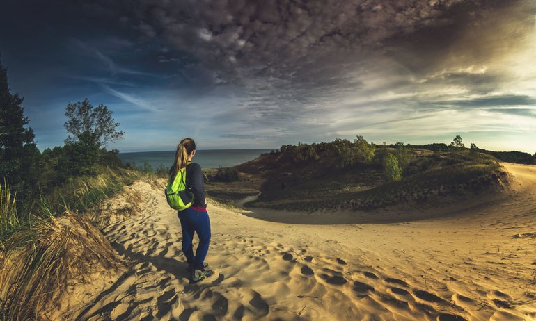 The view from atop Beach House Blowout at Indiana Dunes.