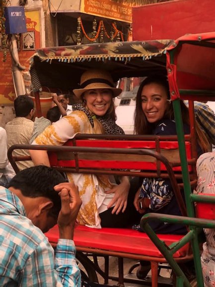 Rikshaw ride in old Delhi 