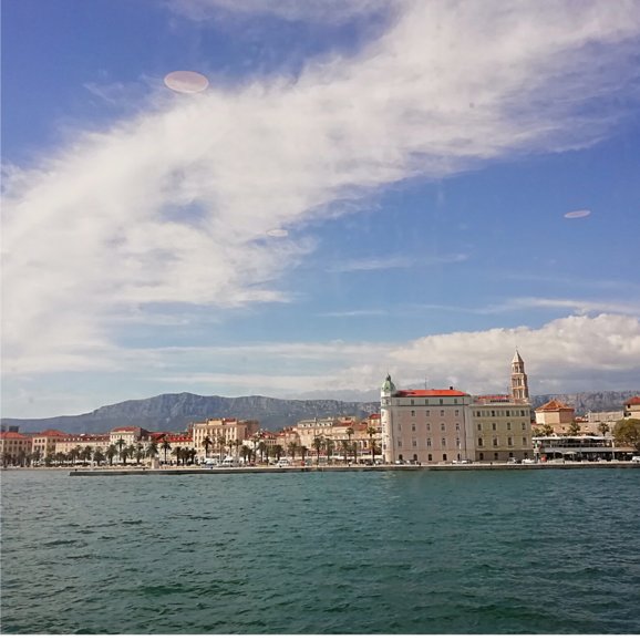 Split view from the sea
