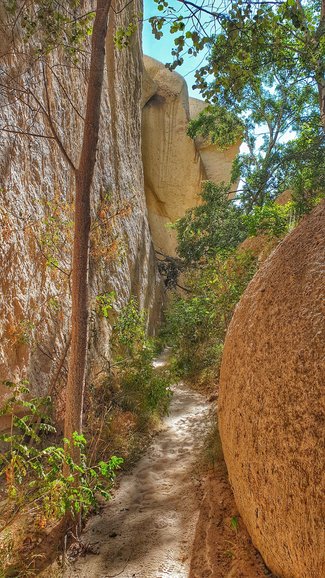 Incredible passages between the rock formations and walls