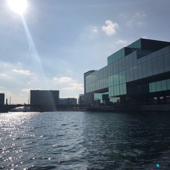 Scene of the city via Nyhavn canal tour