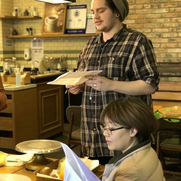 Teaching at a bakery