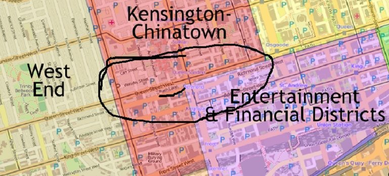 Map of Queen Street West, Toronto